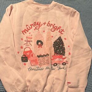 Mûre + Grand Light Pink Graphic Crewneck Sweatshirt